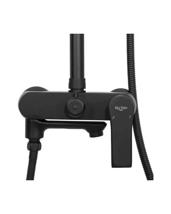 Душевая система с тропическим душем Vivi-Felice 8060 черный матовый 3