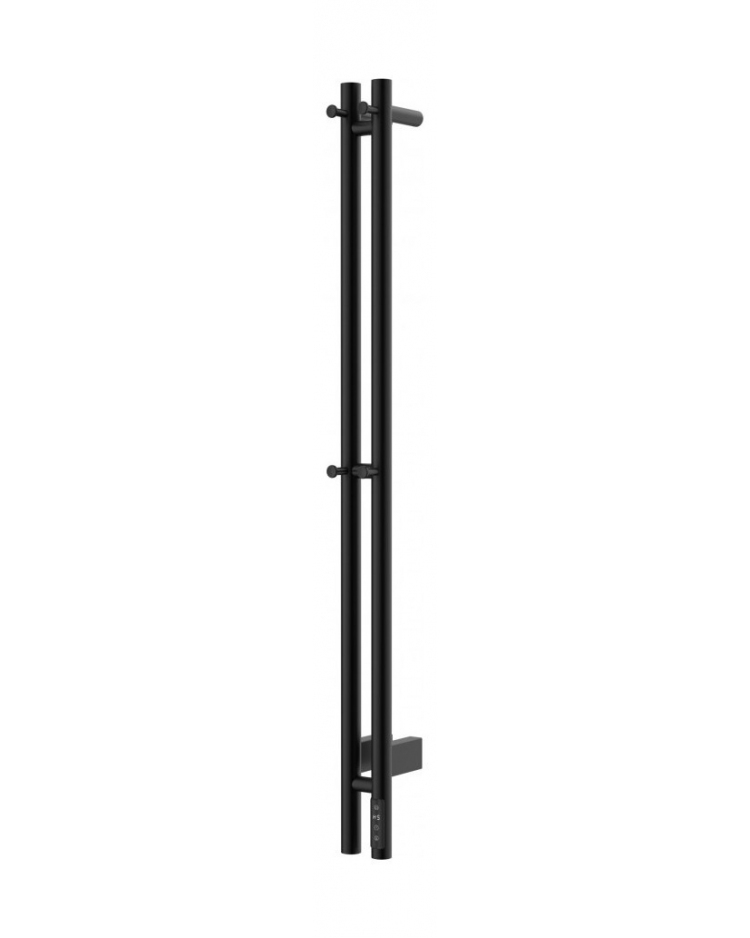 Полотенцесушитель электрический двойной круглый 120/8 Vivi Felice GIU 120R-2 черный матовый 1
