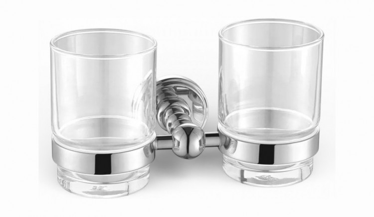 Настенный стакан двойной Vivi-Felice N 1029 хром
