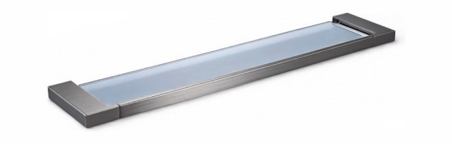 Стеклянная полка Vivi-Felice D 1020 оружейная сталь