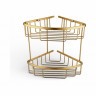 Полка корзина угловая Vivi-Felice F 02 матовое золото 1