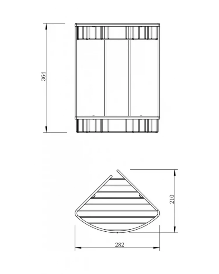 Полка корзина угловая Vivi-Felice F 02 черный матовый 2